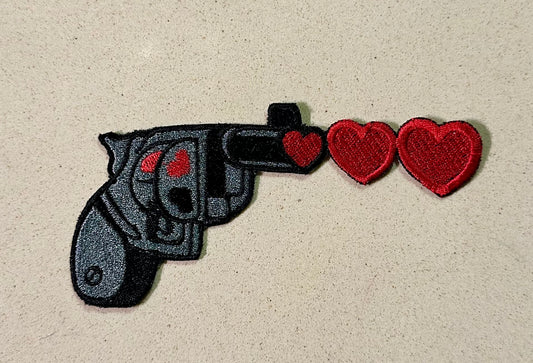 Shooting hearts pistol patch