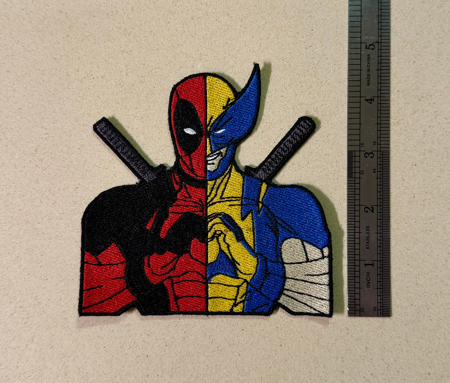 Patch for ironing superhero heart shaped hand | heart patches, superhero patches, love patches, wolverine pool patches for anything