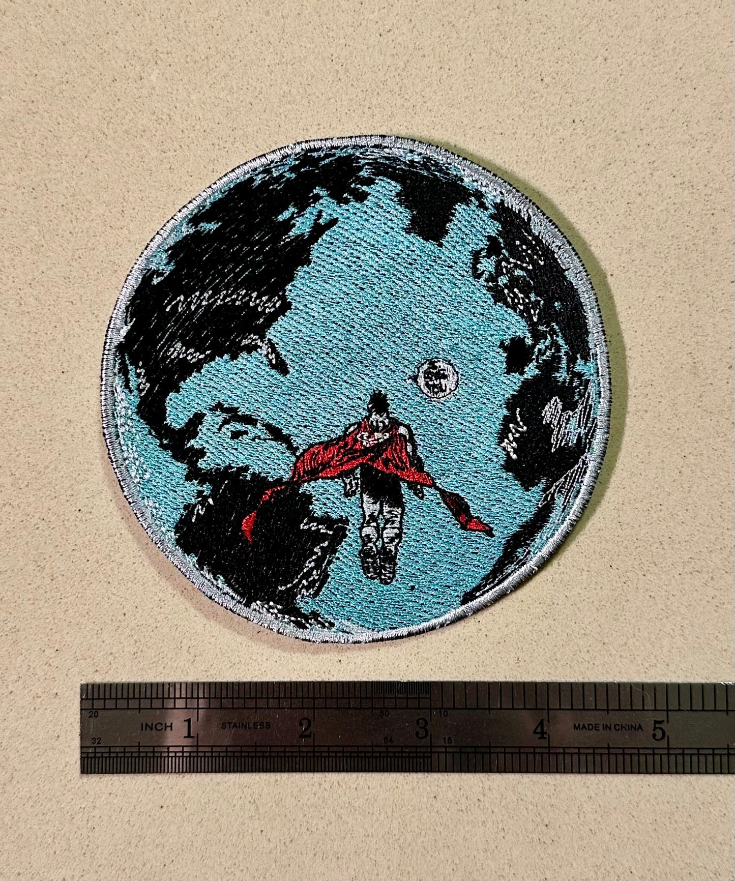 Patch for ironing flying superhero | super man , world patches, earth patches, I love you  patches for anything
