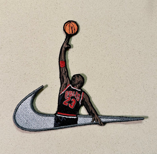 Patch for ironing the goat mj basketball check  | basketball patches, sports patches, mj patches, jump man patches for anything
