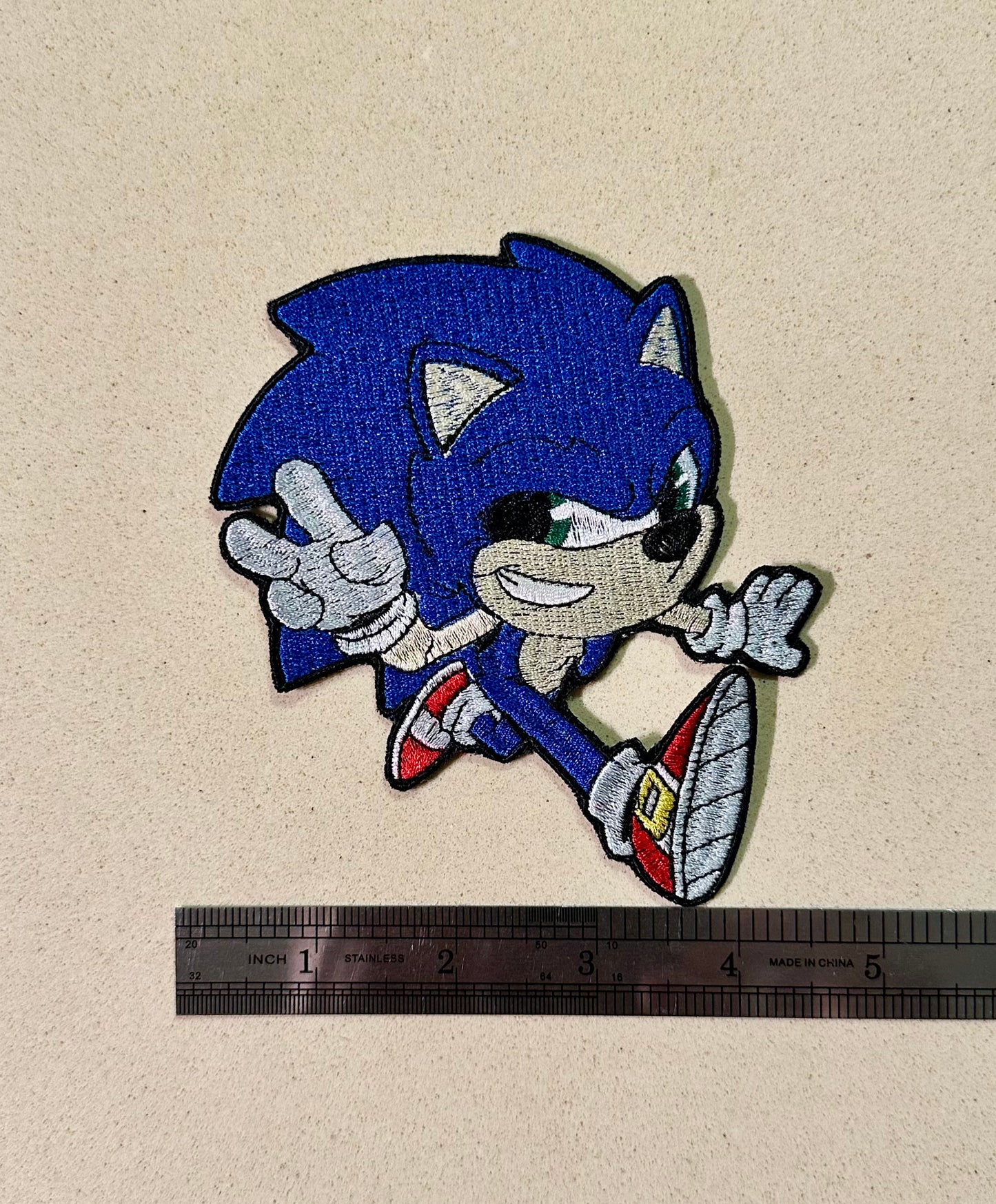 Patch for ironing running peace sign hedgehog superhero | superhero patches, hedgehog patches, sonic patches, cartoon patches for anything