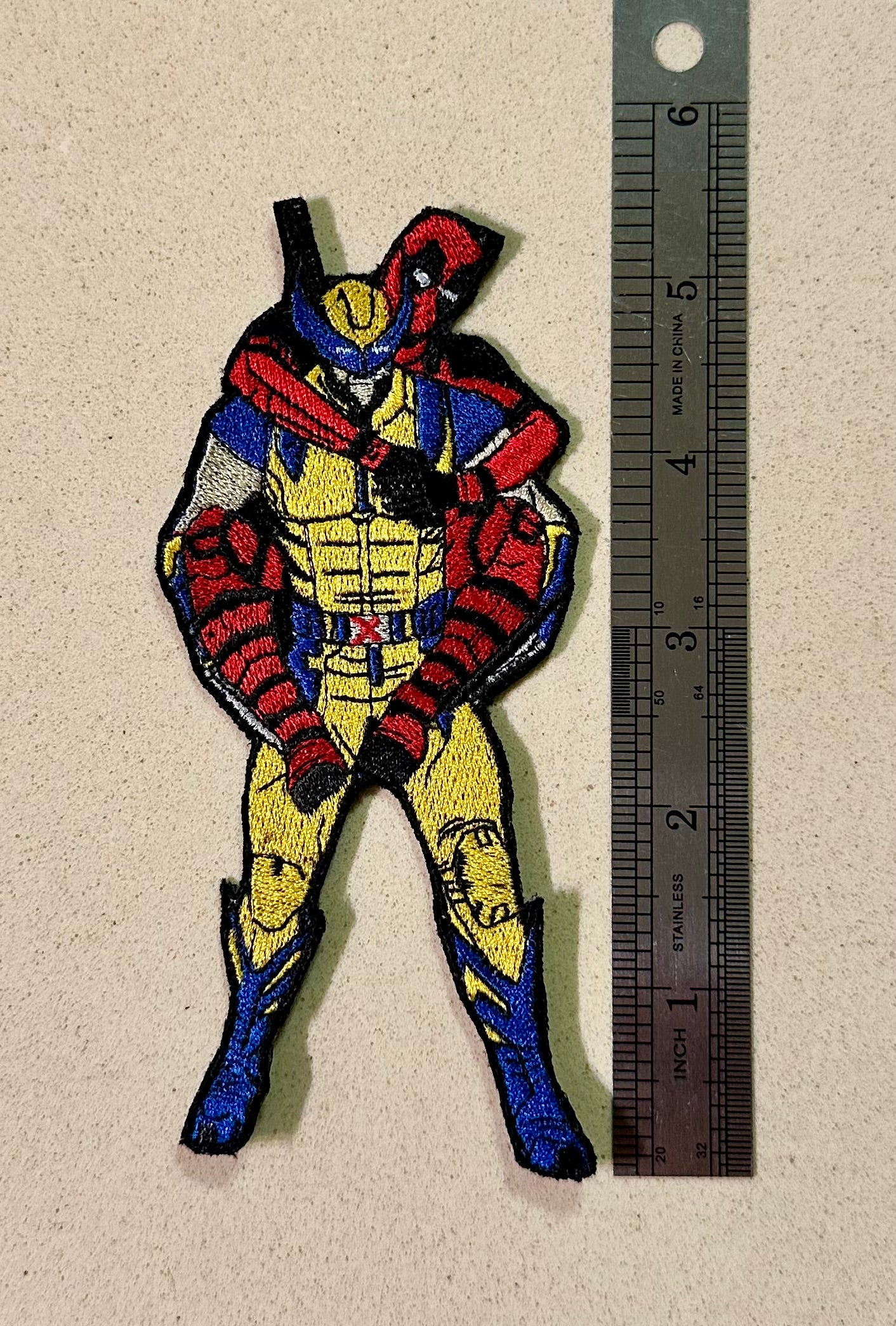 Patch for ironing superhero carrying another superhero | fun patches, superhero patches, wolverine’s patches, dead pool patches for anything