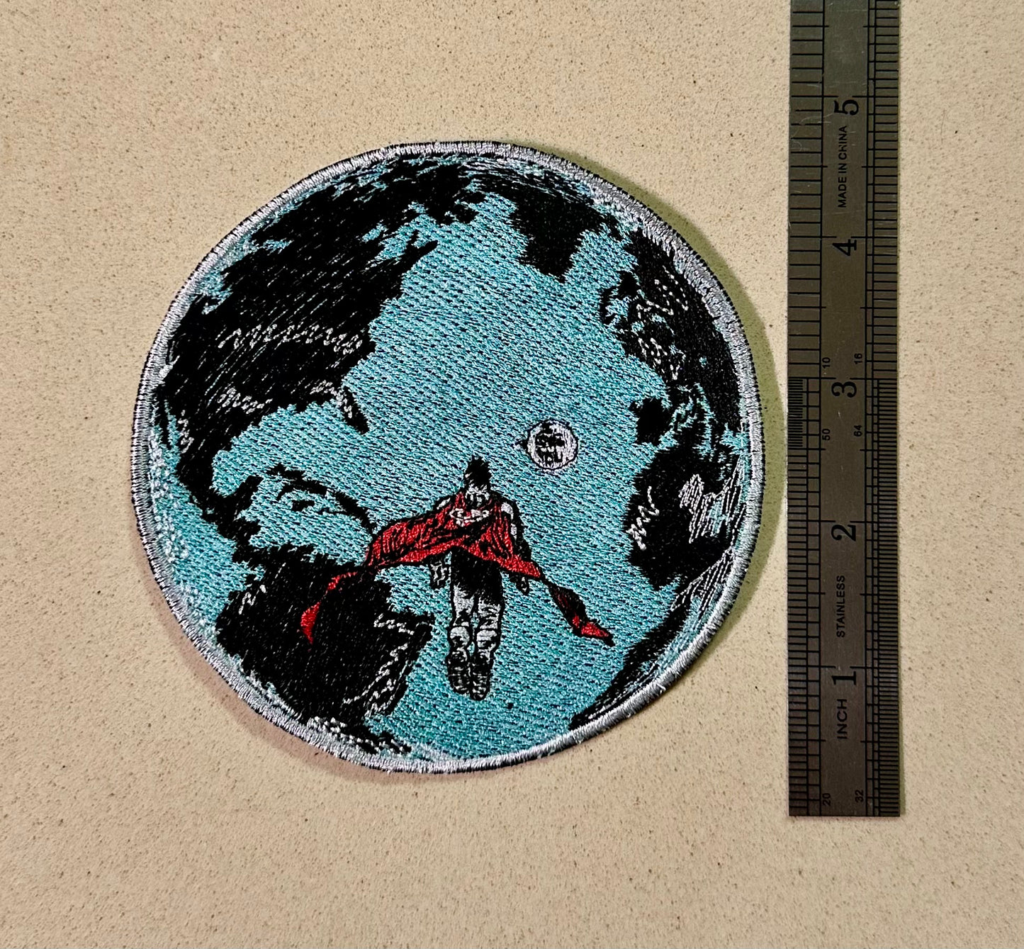 Patch for ironing flying superhero | super man , world patches, earth patches, I love you  patches for anything