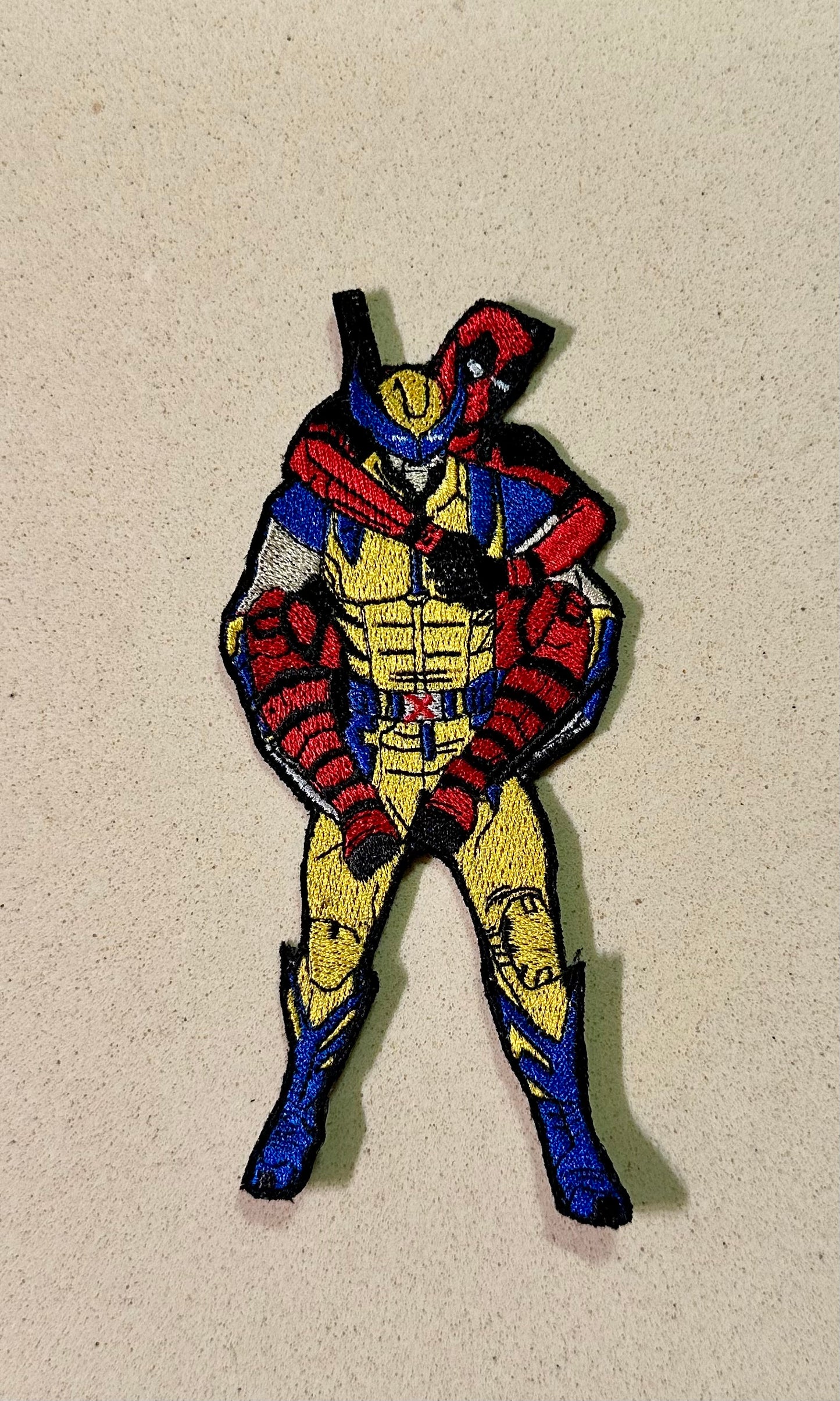 Patch for ironing superhero carrying another superhero | fun patches, superhero patches, wolverine’s patches, dead pool patches for anything