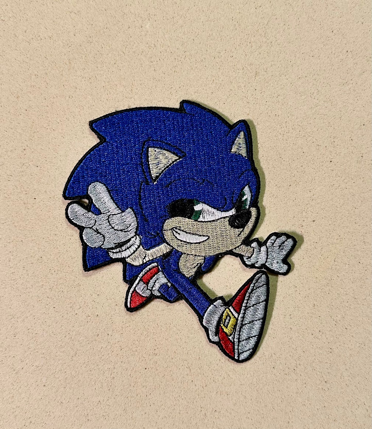 Patch for ironing running peace sign hedgehog superhero | superhero patches, hedgehog patches, sonic patches, cartoon patches for anything
