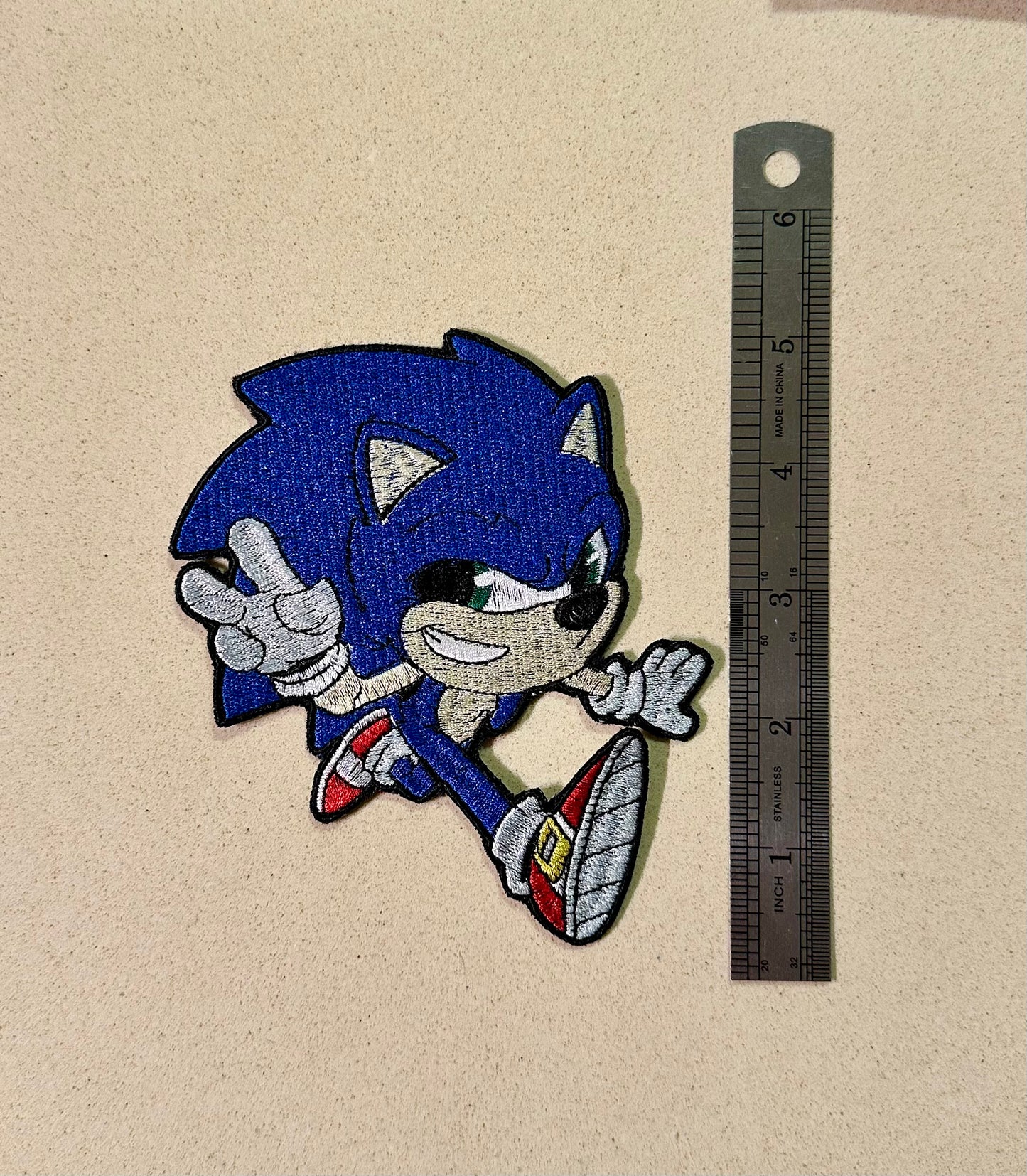 Patch for ironing running peace sign hedgehog superhero | superhero patches, hedgehog patches, sonic patches, cartoon patches for anything