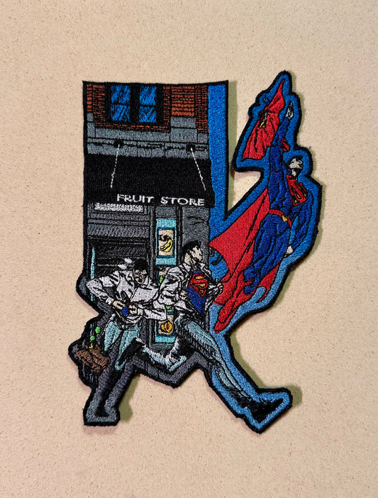 Patch for ironing flying superhero | super man , grocery store patches, flying patches, trendy patches for anything