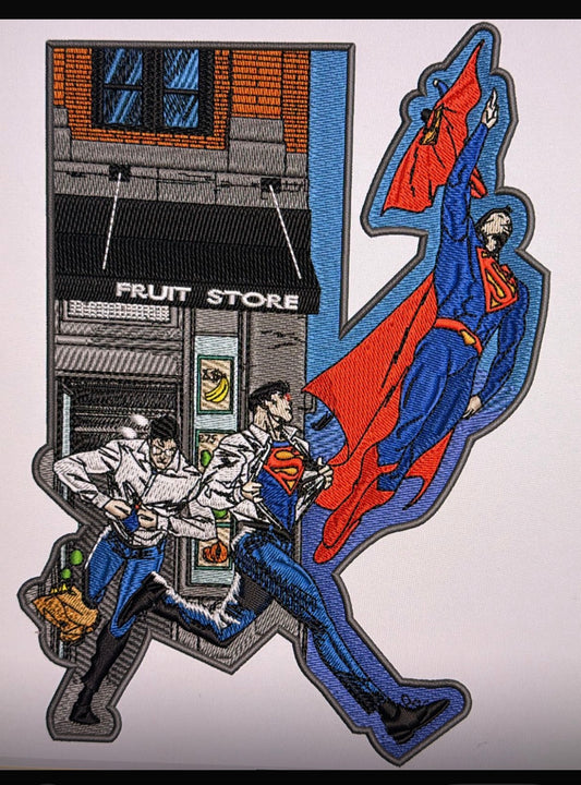 Superhero design , superman file , comic book fanart download / embroidery machine , trendy art , instead download , pes files , hoodie