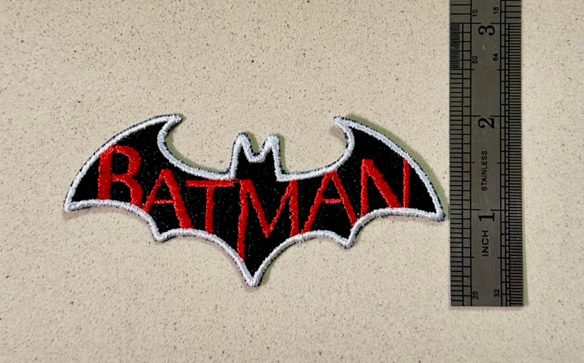 Patch for ironing filled in bat emblem | bat emblem patches, battarang patches, dark knight patches, bat sign patches for anything