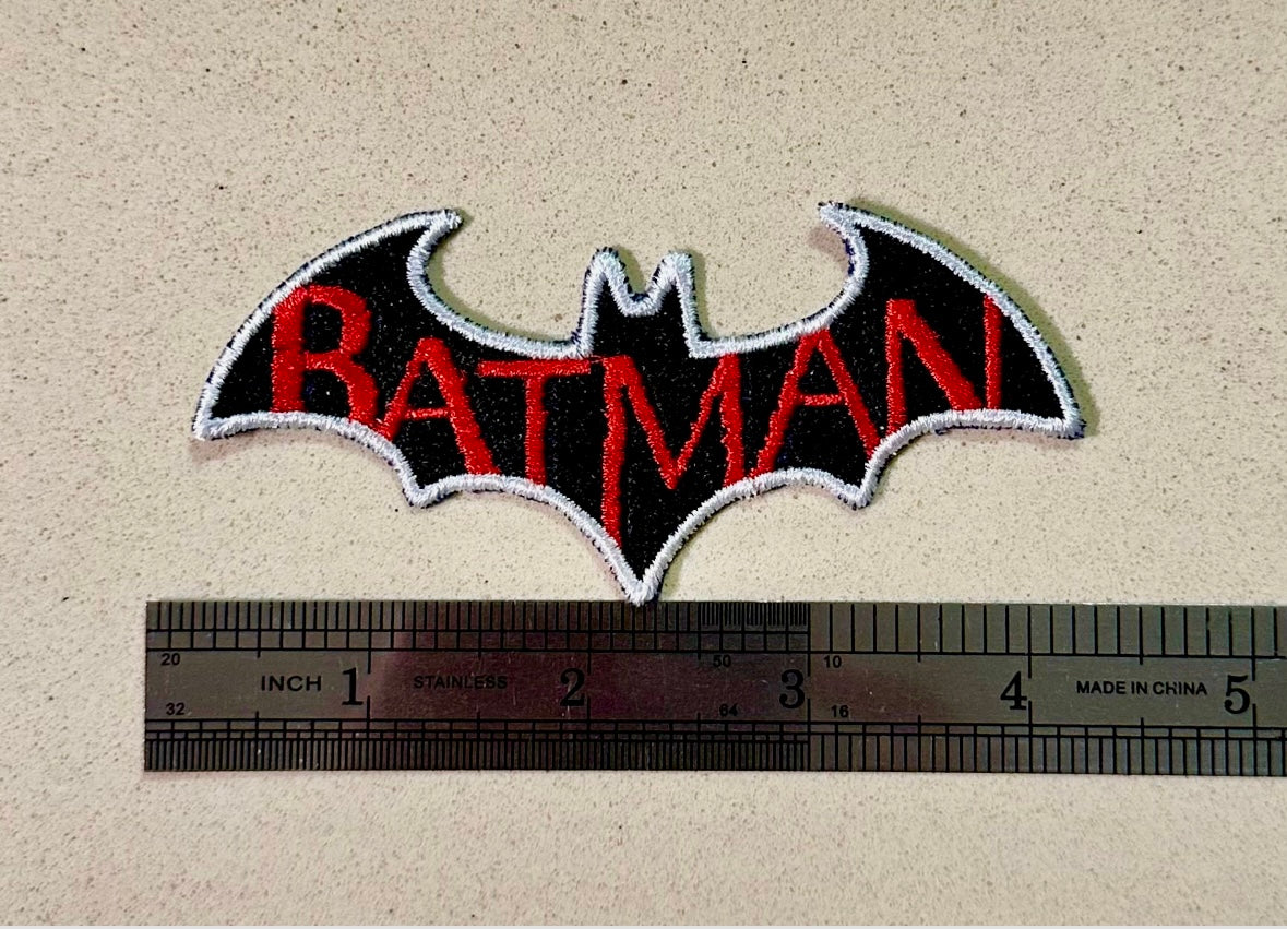 Patch for ironing filled in bat emblem | bat emblem patches, battarang patches, dark knight patches, bat sign patches for anything