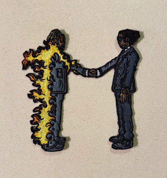Patch for ironing man on fire self reflection motivation | man on fire patches, self reflection patches, motivation patches, iron on patches for anything